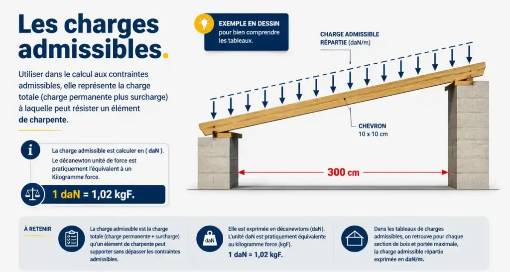 Les charges admissibles.