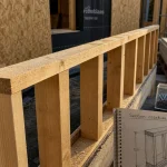 Section bois ossature 45x120 sur chantier ossature bois