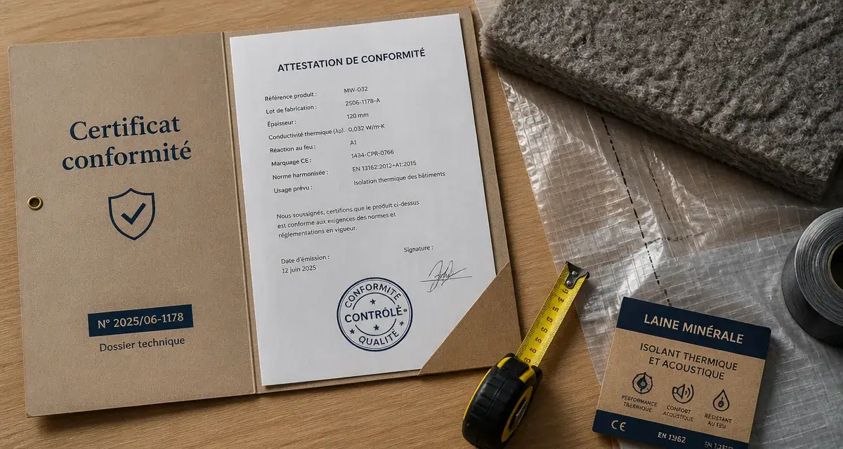 Certificat de conformité isolation combles : dossier à valider