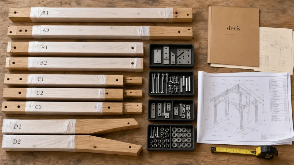 Kit charpente bois : ce qu’il contient, comment le commander et ce qu’il faut vérifier