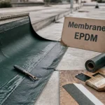 Pose membrane étanchéité toiture Elastoseal Pro GS : EPDM à froid sur support béton
