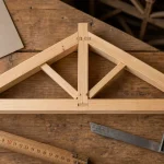 Poinçon charpente vertical et assemblages tenon-mortaise