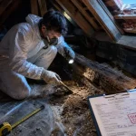 Bois friable en rénovation charpente bois, toiture qui ondule