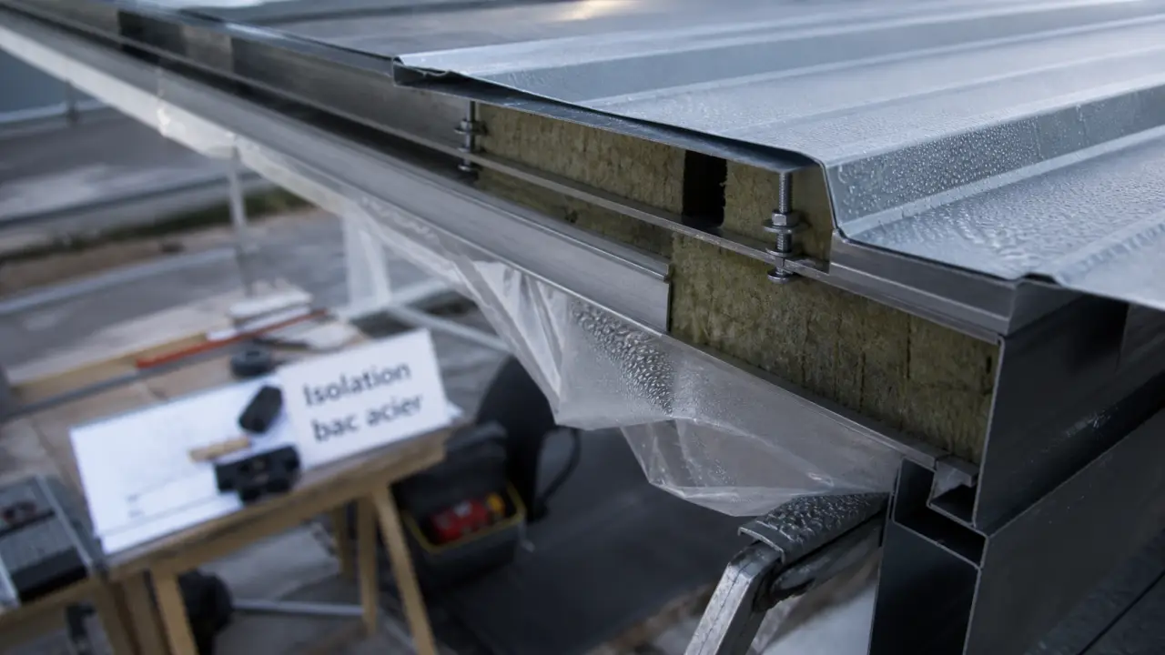 Toiture bac acier isolation : isolant et lame d’air anti-condensation