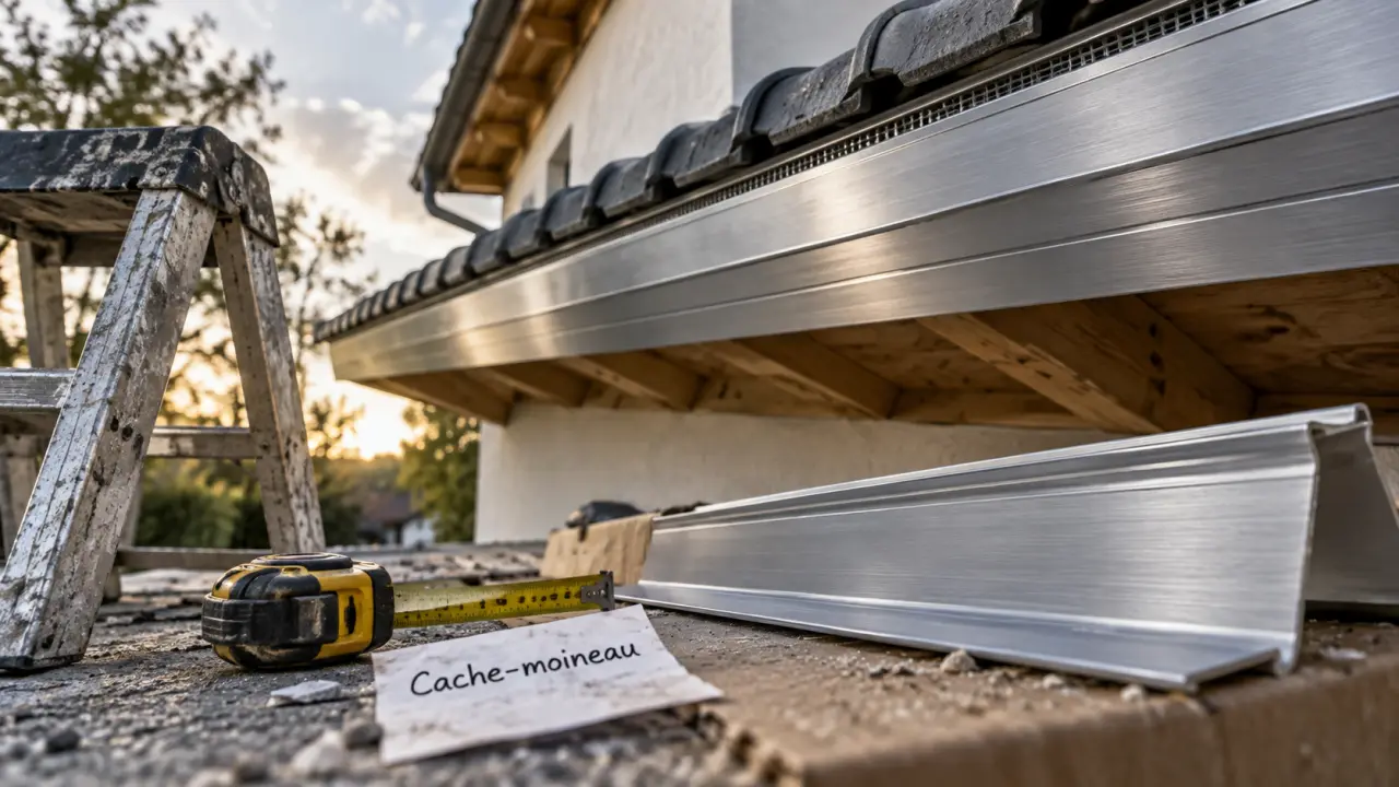 Cache moineau toiture en aluminium avec ventilation sous tuiles