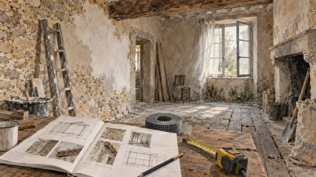 Rénover une maison ancienne sans bloquer l’humidité : les priorités à respecter