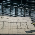 Schema charpente métallique : Efforts et poteaux, plan de charpente acier